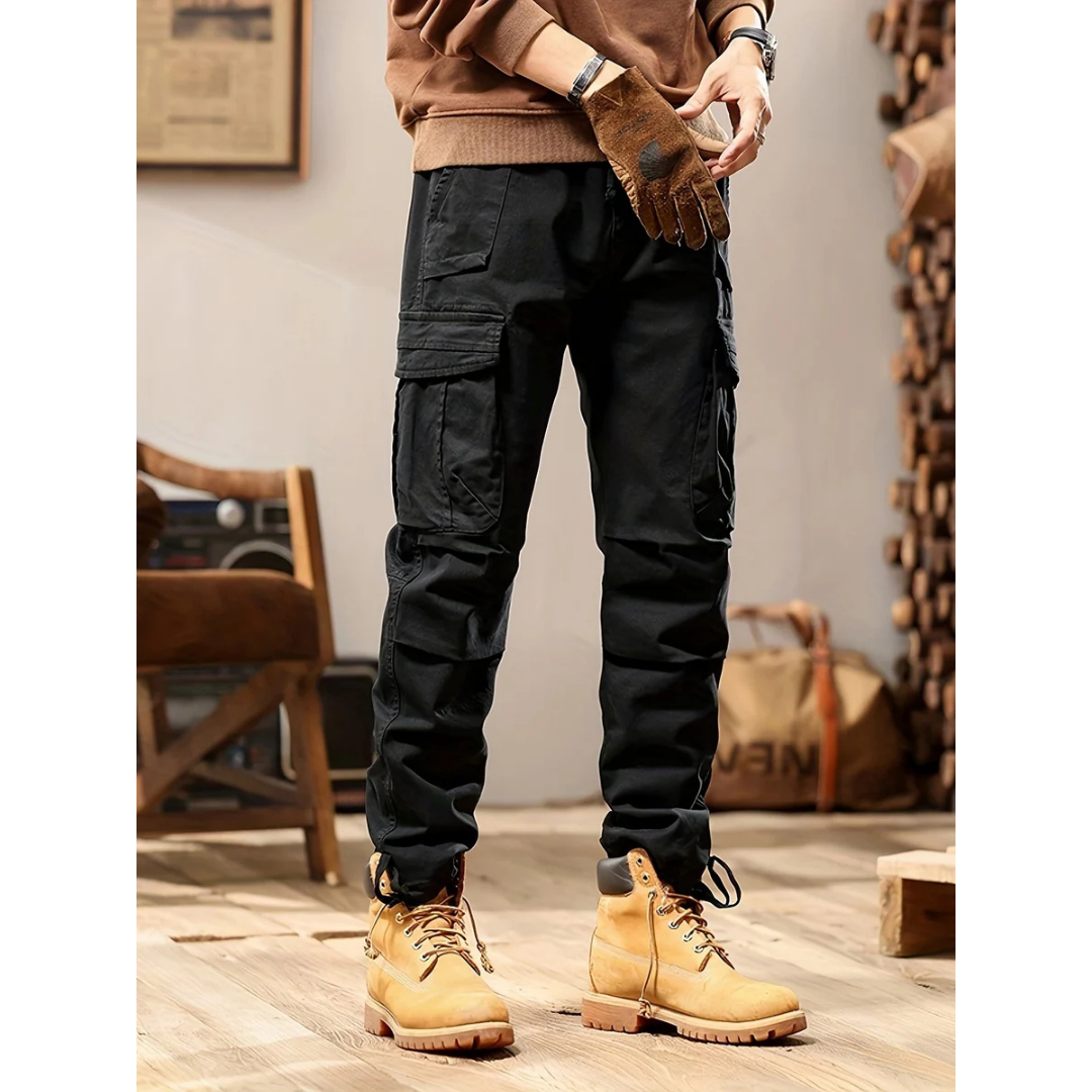 Calças Táticas Masculinas Cargo com Vários Bolsos
