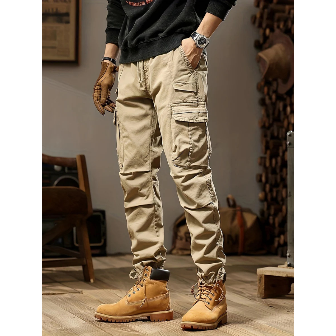 Calças Táticas Masculinas Cargo com Vários Bolsos