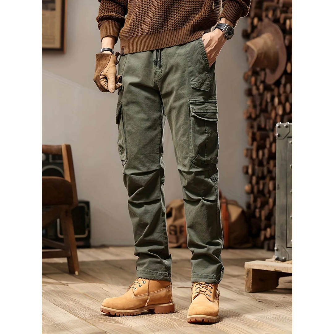 Calças Táticas Masculinas Cargo com Vários Bolsos