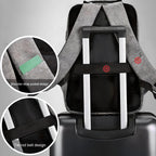 Modern Padded Unisex Travel Backpack with Zipper Closure
