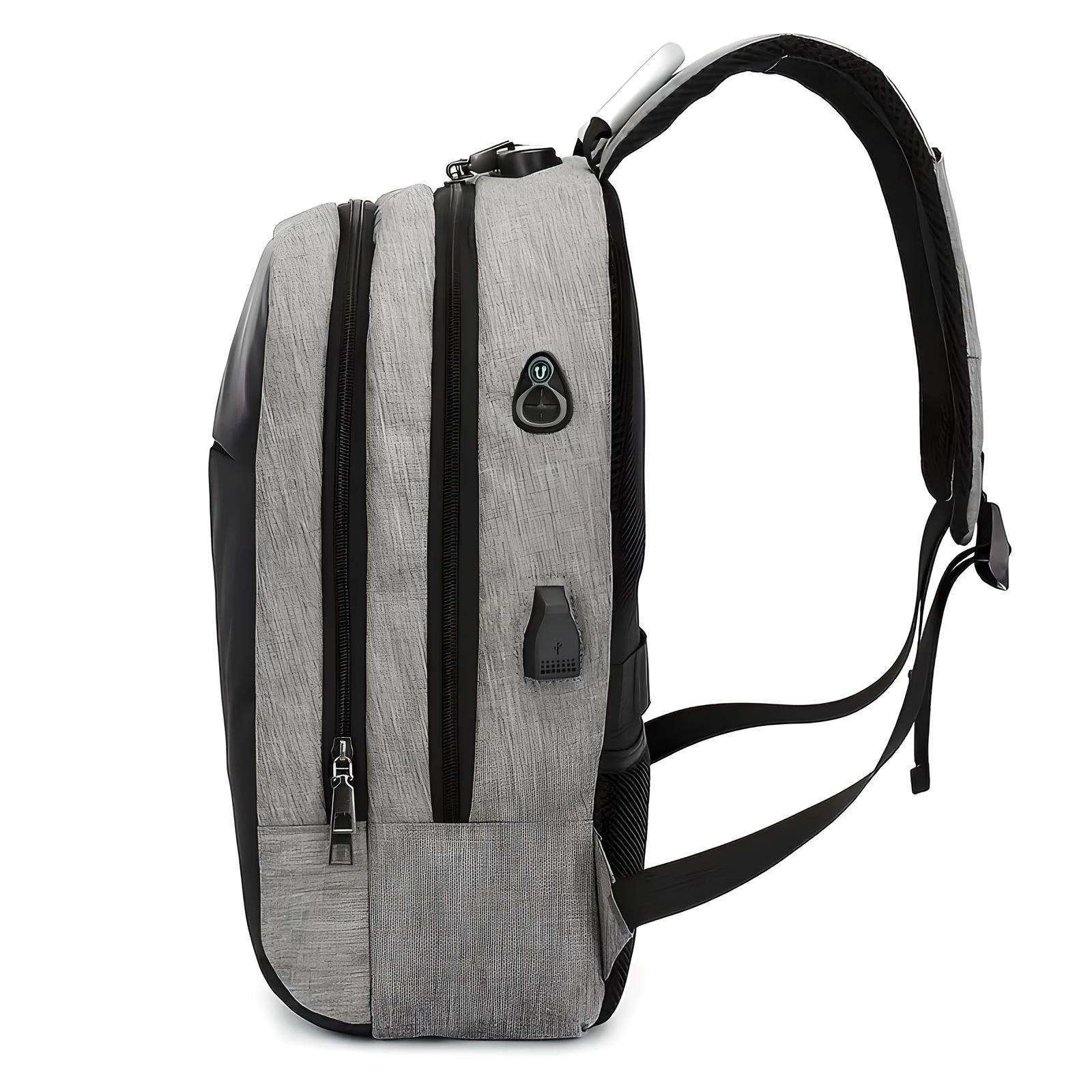 Modern Padded Unisex Travel Backpack with Zipper Closure