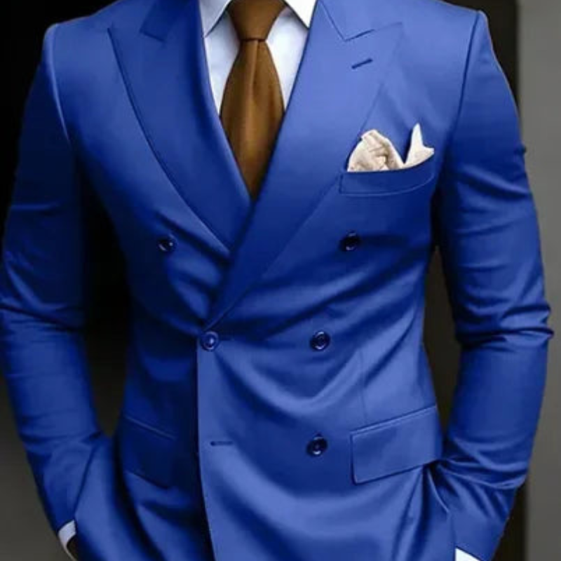 Conjunto de Terno Formal para Casamento Masculino com Dupla Fileira | Conjunto de Duas Peças