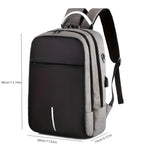 Modern Padded Unisex Travel Backpack with Zipper Closure