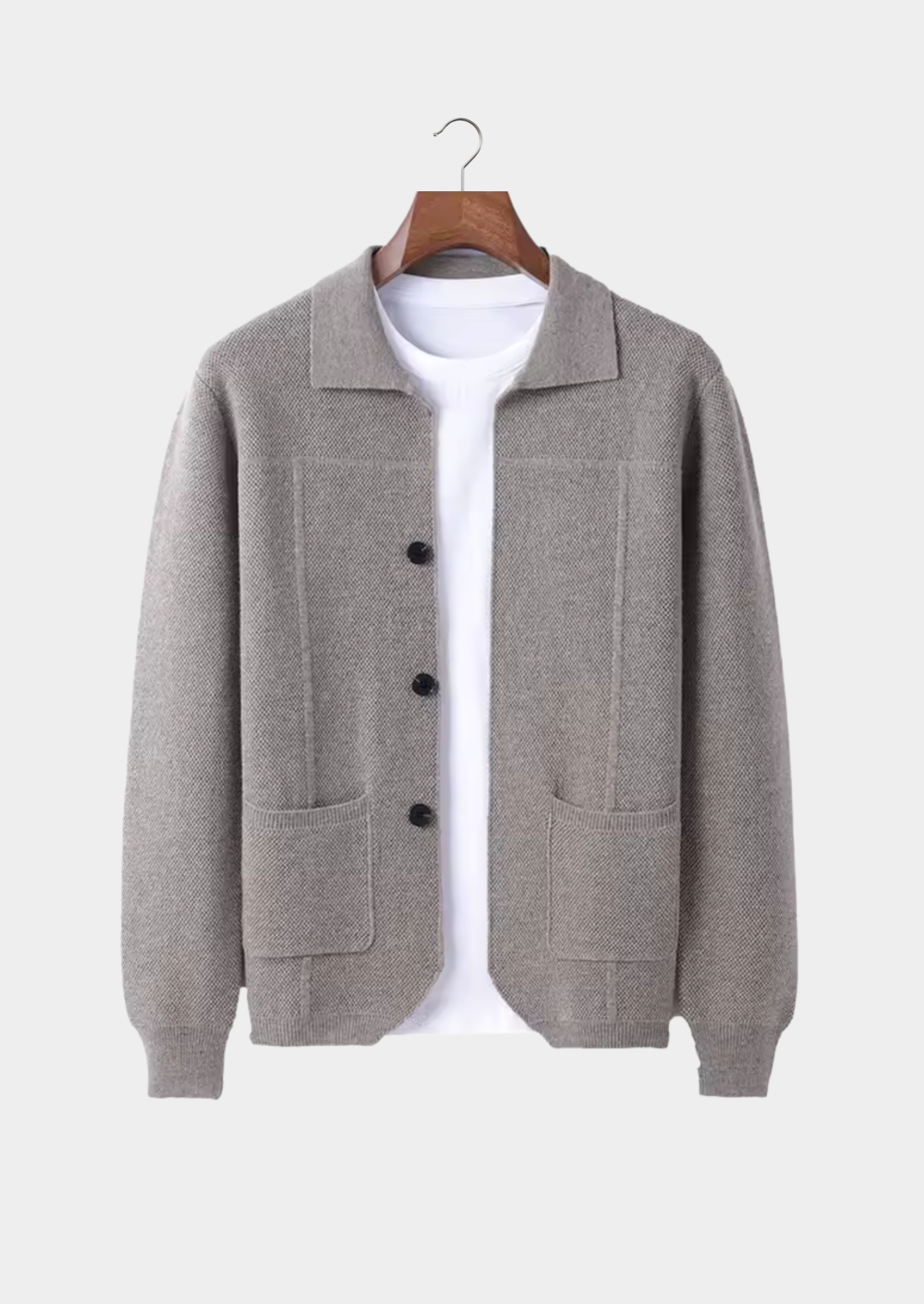 DAVY - Camisa de Lã com Fecho de Botões