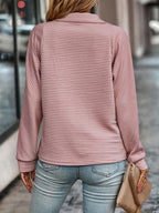 Suéter Elegante de Malha Feminino com Zíper