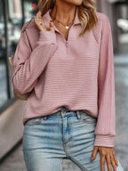 Suéter Elegante de Malha Feminino com Zíper
