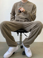 Conjunto de Hoodie e Calças Masculinas LIVAA
