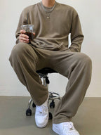 Conjunto de Hoodie e Calças Masculinas LIVAA