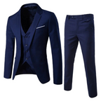 Conjunto Masculino de Três Peças Ajustado | Roupas Profissionais