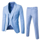 Conjunto Masculino de Três Peças Ajustado | Roupas Profissionais