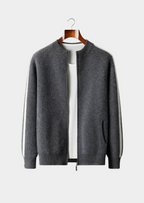 LIVAA Cardigan Listrado em Lã