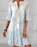 Kunigunden | Vestido Moderno com Estampa Feminina