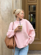Suéter Confortável Feminino com Gola Redonda