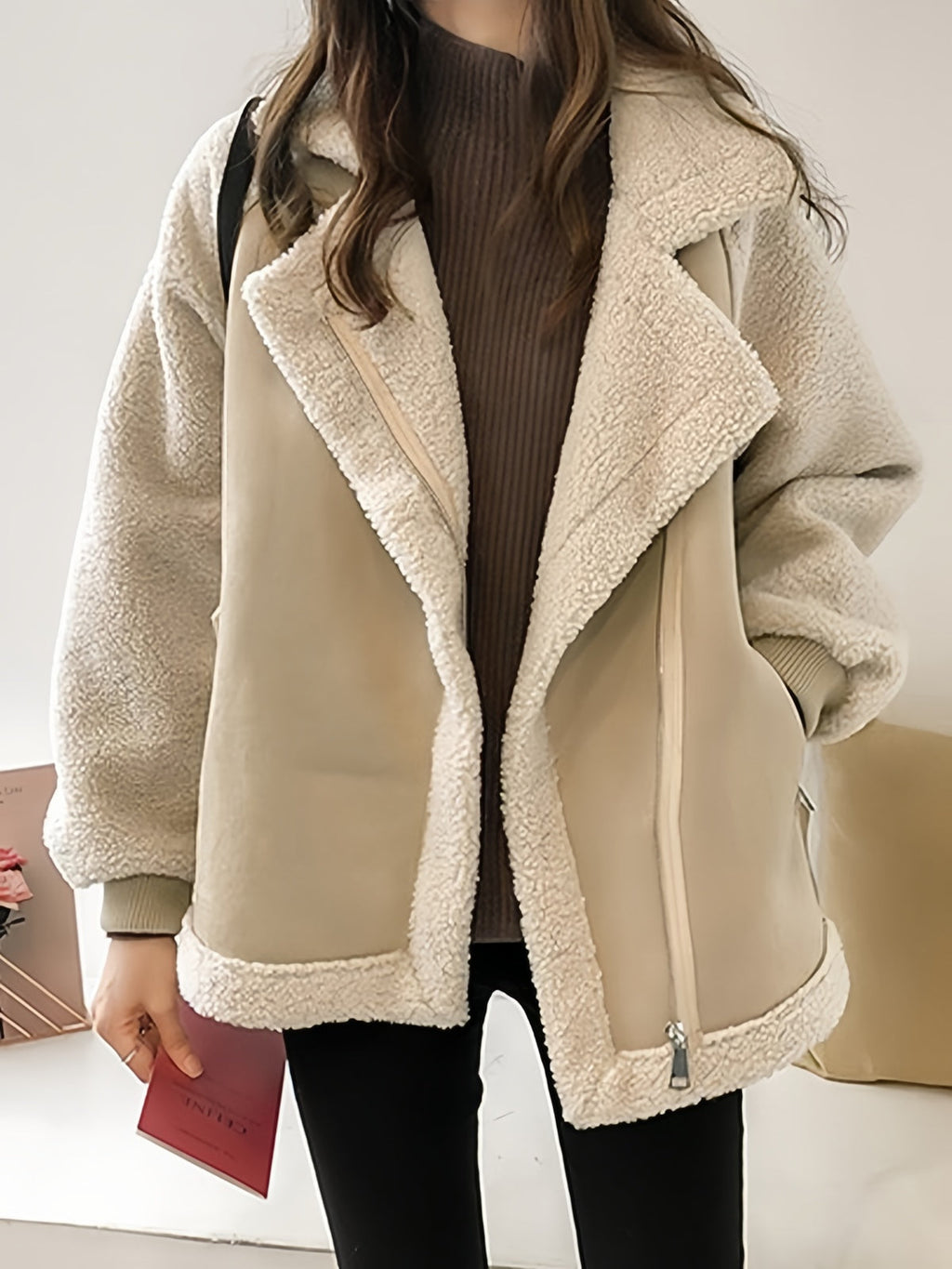 Casaco Teddy Elegante e Confortável Feminino