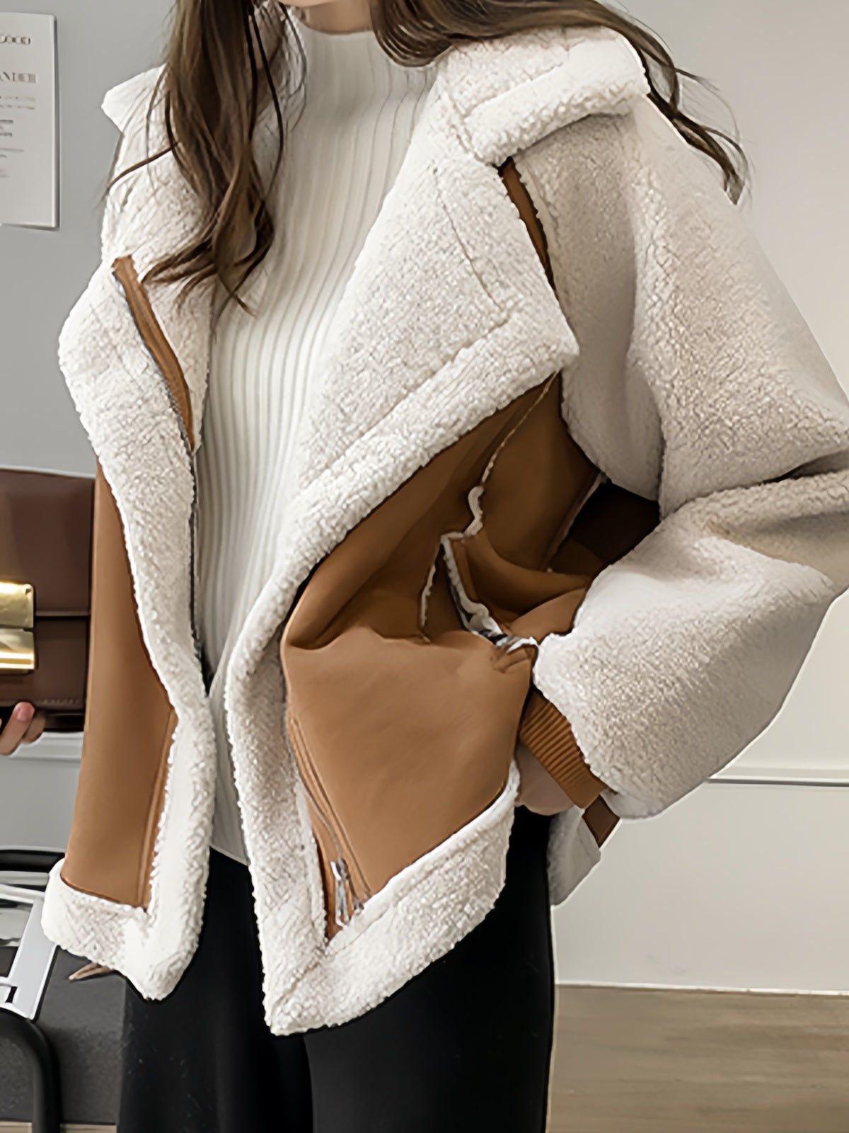 Casaco Teddy Elegante e Confortável Feminino