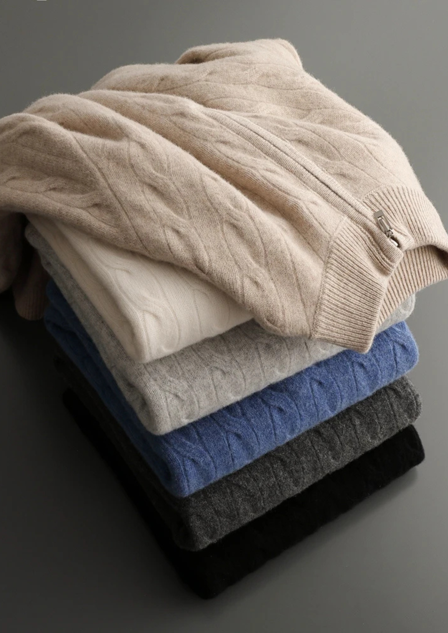 LIVAA Sweater com Zíper Frontal