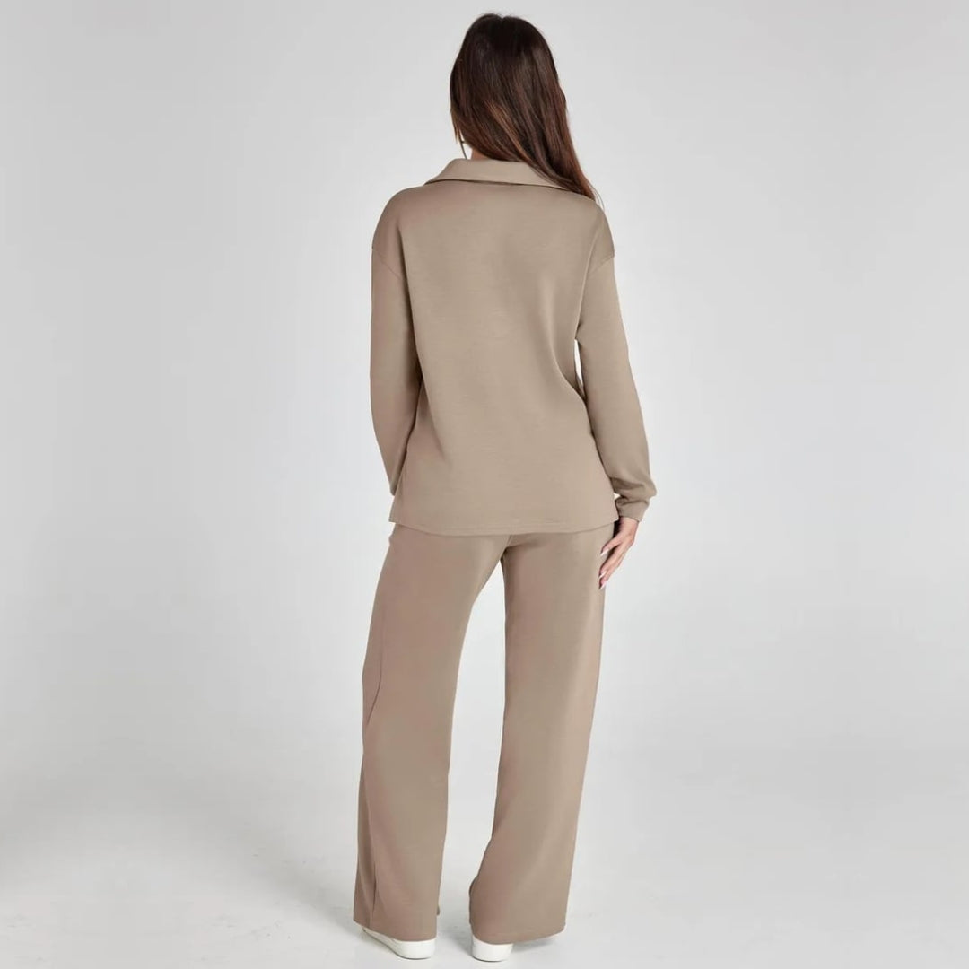 Eline | Conjunto Premium de Loungewear com Calças Confortáveis e Decote em V