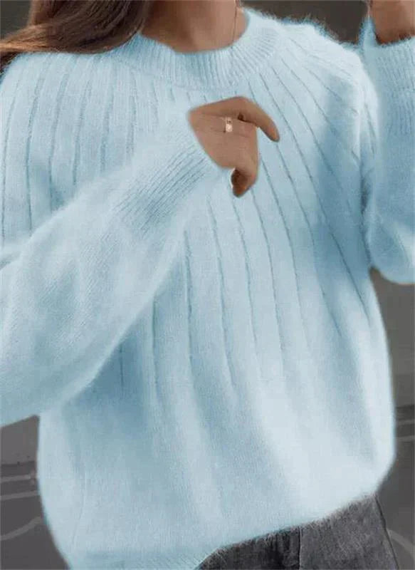Suéter Fluffy Tricotado Feminino