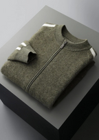 LIVAA Cardigan Listrado em Lã