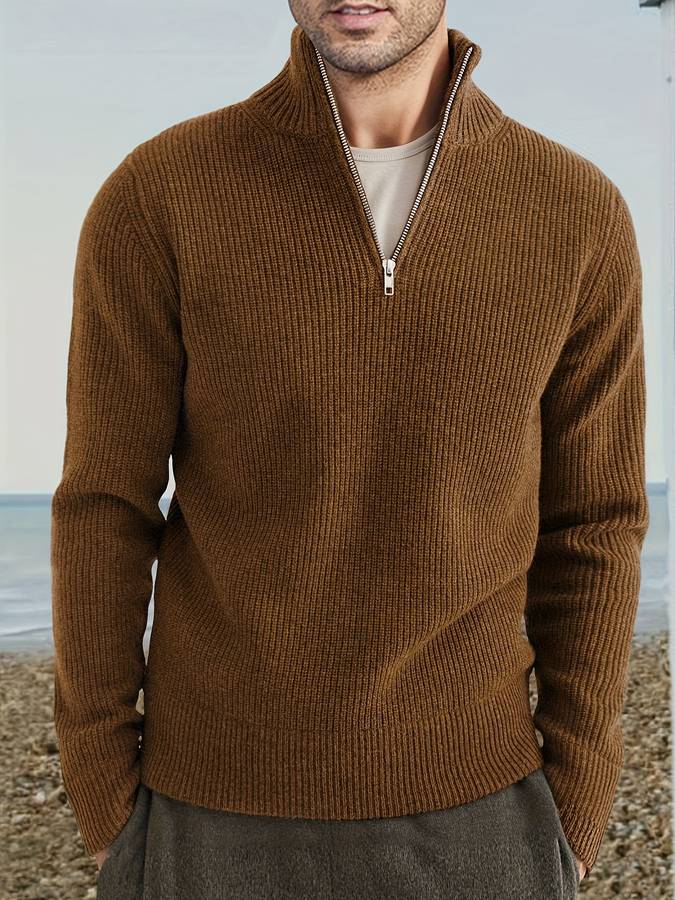 LIVAA | Suéter Slim Fit com Meio Zíper