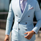 Conjunto de Terno Formal para Casamento Masculino com Dupla Fileira | Conjunto de Duas Peças