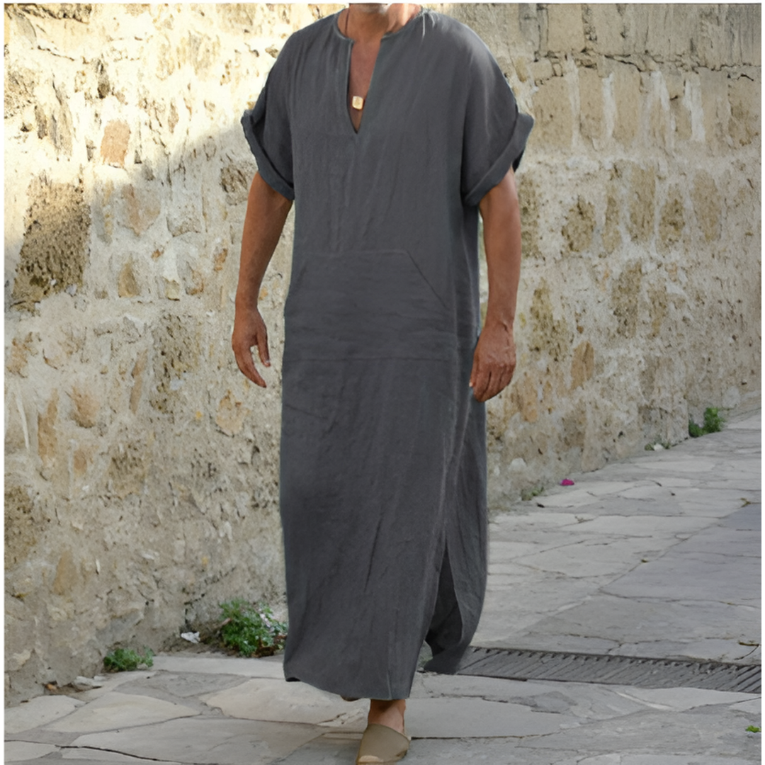 Delbert | Vestido Camisa Longo Masculino com Fenda