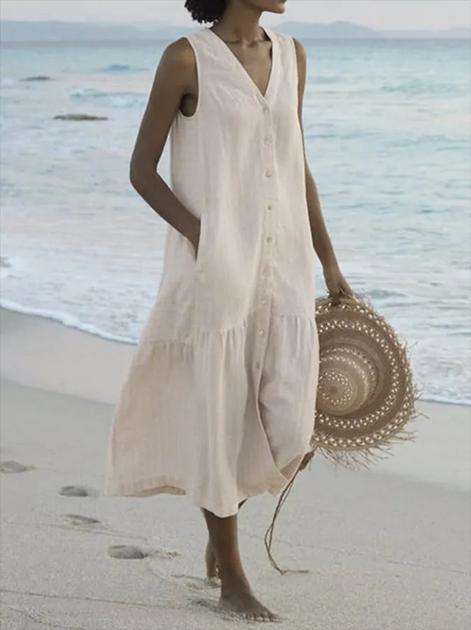 Lena | Vestido com Decote em V Elegante