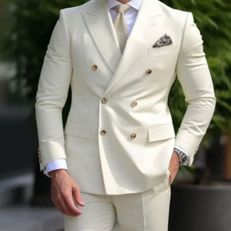 Conjunto de Terno Formal para Casamento Masculino com Dupla Fileira | Conjunto de Duas Peças