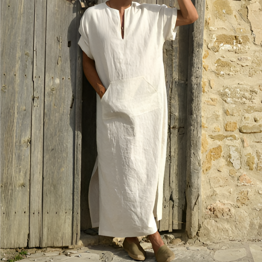Delbert | Vestido Camisa Longo Masculino com Fenda