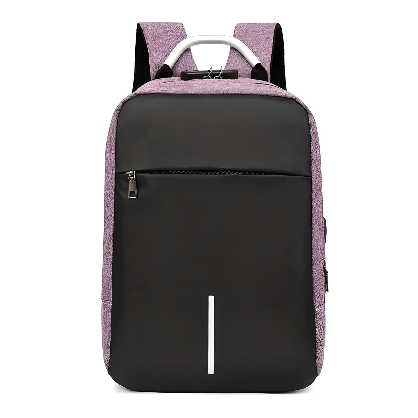 Modern Padded Unisex Travel Backpack with Zipper Closure