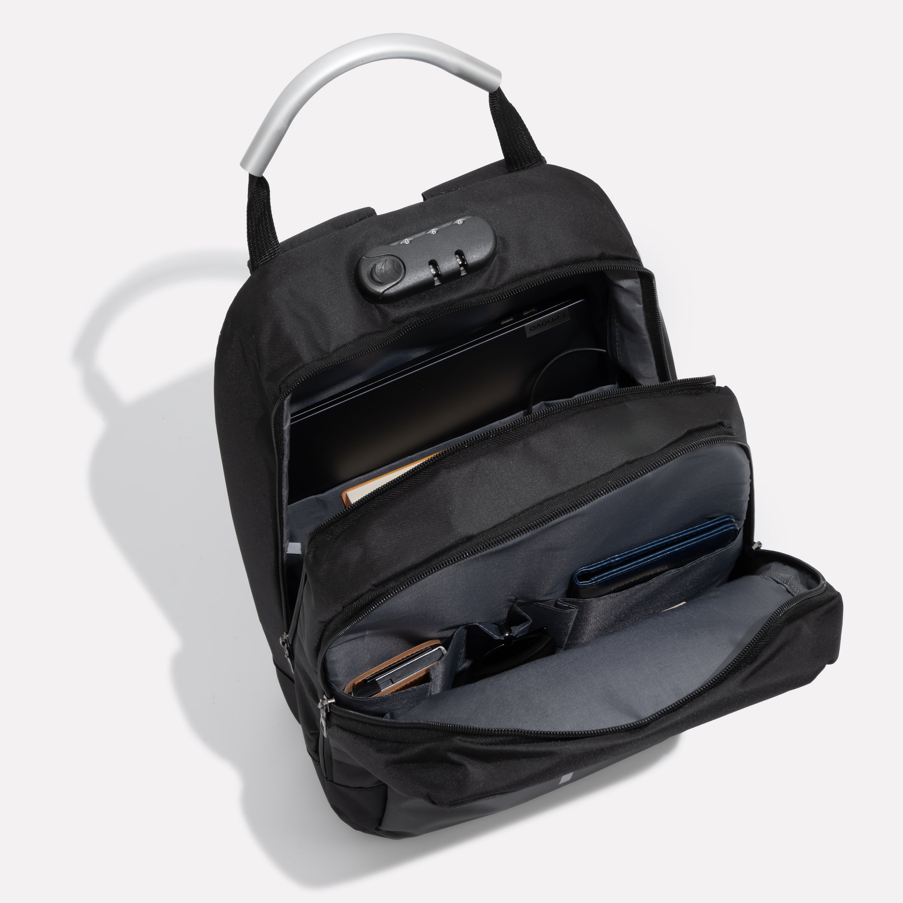 Modern Padded Unisex Travel Backpack with Zipper Closure