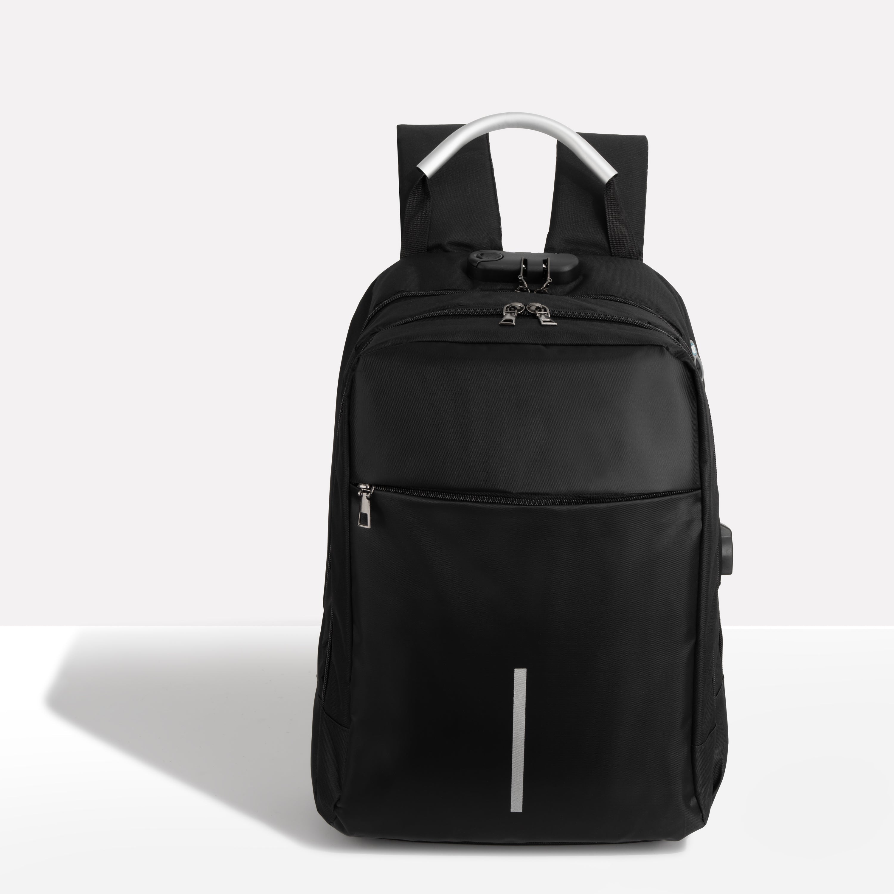 Modern Padded Unisex Travel Backpack with Zipper Closure