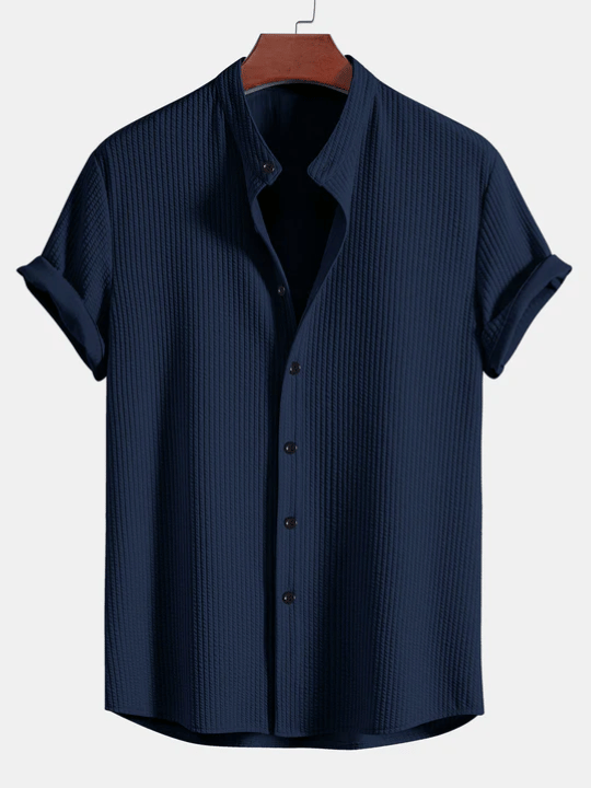 Nico | Camisa Listrada com Gola Alta