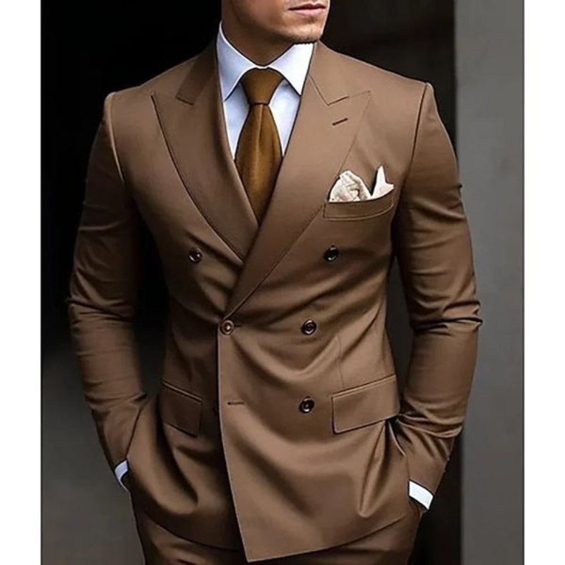 Conjunto de Terno Formal para Casamento Masculino com Dupla Fileira | Conjunto de Duas Peças