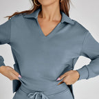 Eline | Conjunto Premium de Loungewear com Calças Confortáveis e Decote em V