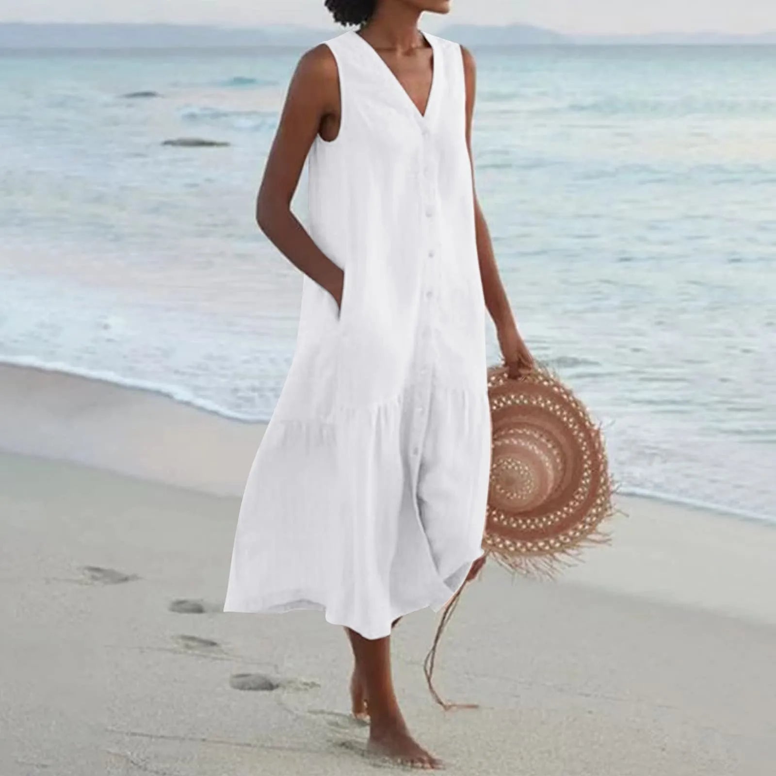 Lena | Vestido com Decote em V Elegante