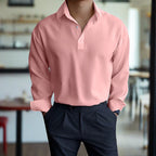 Samir | Camisa Polo Casual de Manga Longa Masculina