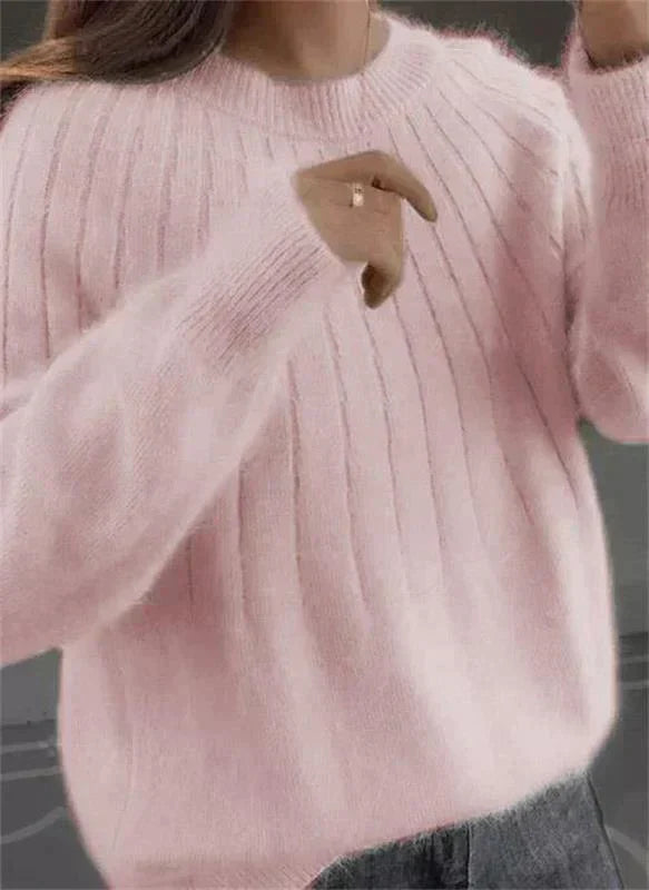 Suéter Fluffy Tricotado Feminino