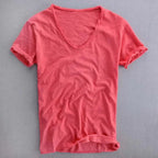 Sonny | Camiseta Masculina de V-Abertura Premium