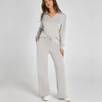 Eline | Conjunto Premium de Loungewear com Calças Confortáveis e Decote em V