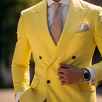Conjunto de Terno Formal para Casamento Masculino com Dupla Fileira | Conjunto de Duas Peças