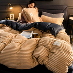 Auric - Conjunto de Luxuosas Capas de Edredão de Flanela Suave
