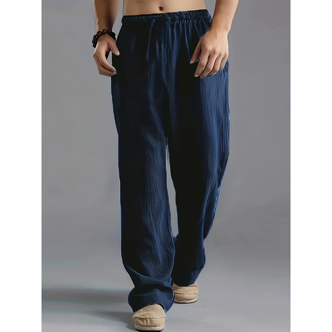 Calças de Loungewear Masculinas com Corte Relaxado e Perna Larga