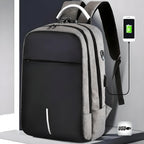 Modern Padded Unisex Travel Backpack with Zipper Closure