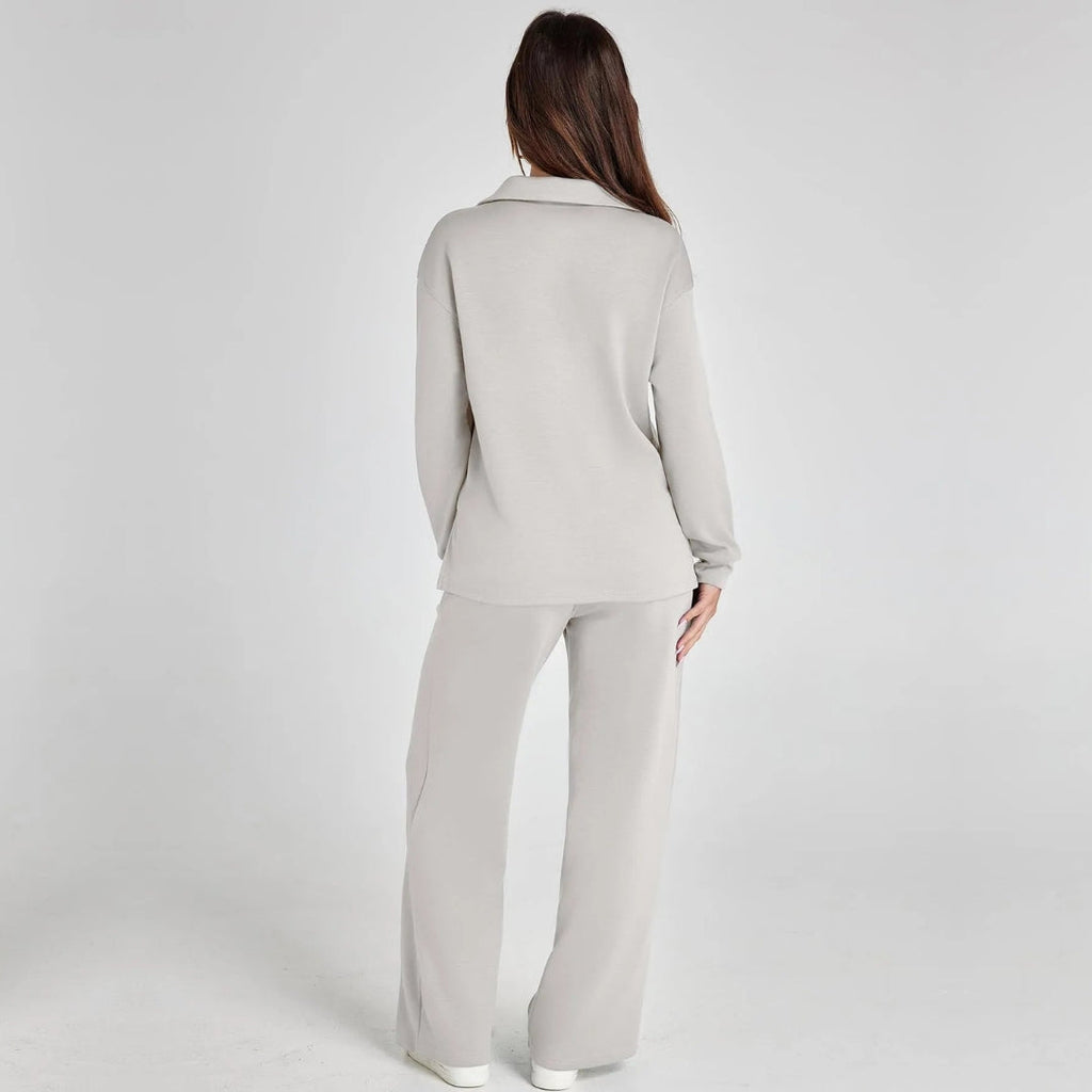 Eline | Conjunto Premium de Loungewear com Calças Confortáveis e Decote em V
