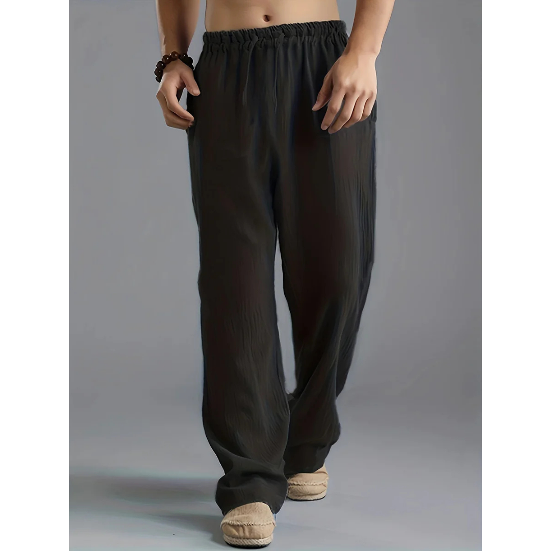 Calças de Loungewear Masculinas com Corte Relaxado e Perna Larga