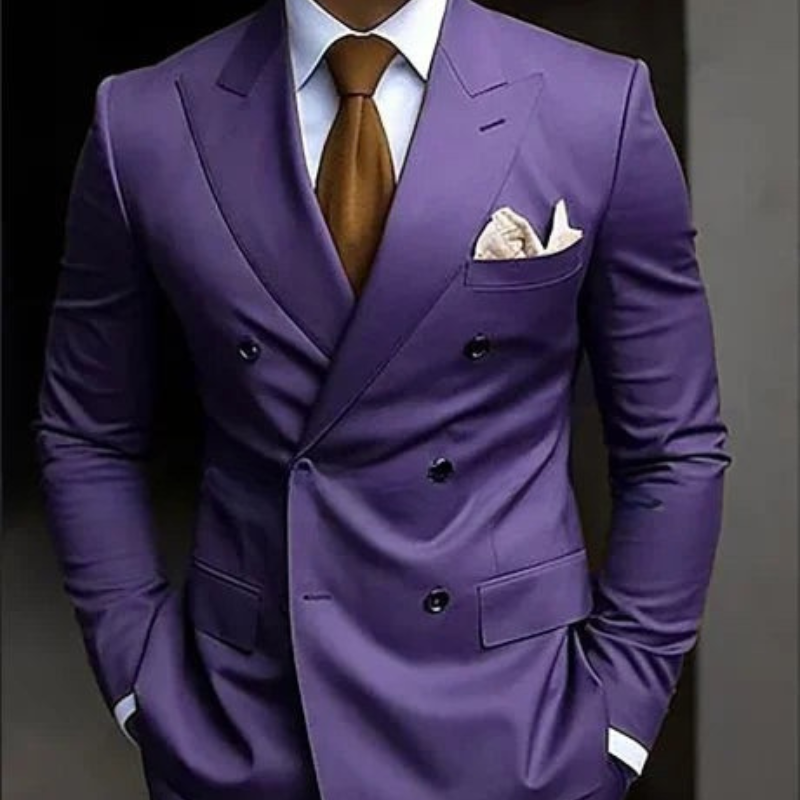 Conjunto de Terno Formal para Casamento Masculino com Dupla Fileira | Conjunto de Duas Peças