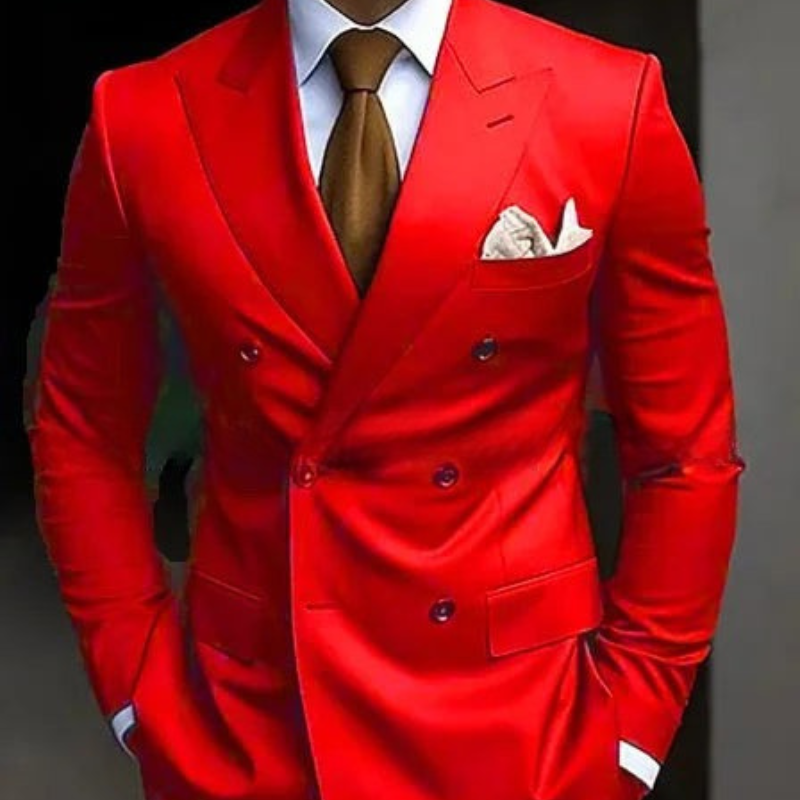 Conjunto de Terno Formal para Casamento Masculino com Dupla Fileira | Conjunto de Duas Peças