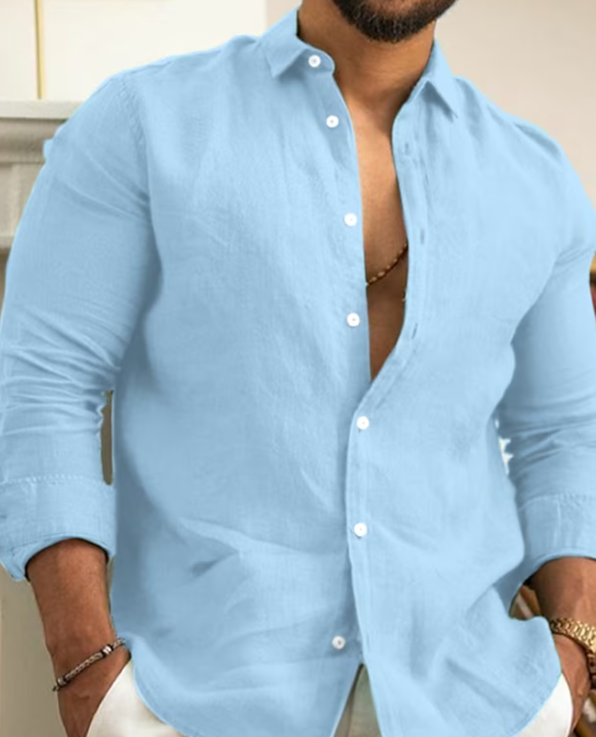 VALO - Camisa Masculina de Manga Longa