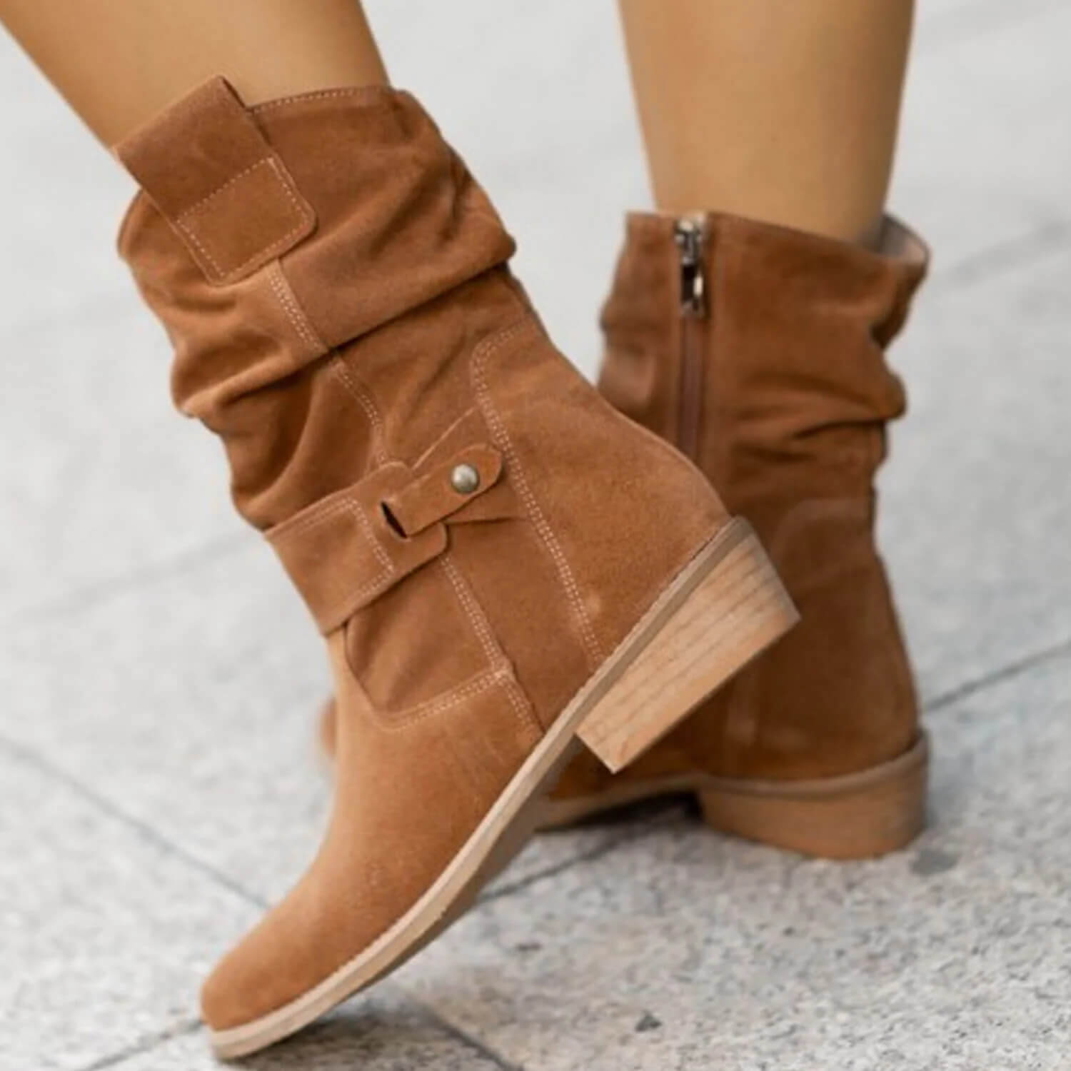 Botins Femininos em Camurça Marrom – Conforto e Qualidade para o Dia a Dia
